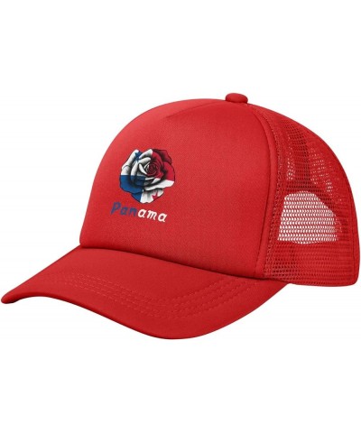 Trucker Hat Mesh Baseball Cap Adjustable Dad Hat Unisex Red $8.56 Baseball Caps