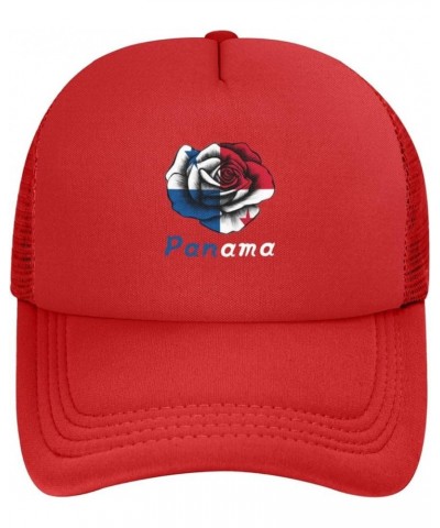 Trucker Hat Mesh Baseball Cap Adjustable Dad Hat Unisex Red $8.56 Baseball Caps