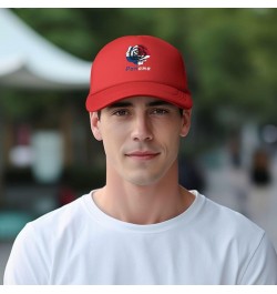 Trucker Hat Mesh Baseball Cap Adjustable Dad Hat Unisex Red $8.56 Baseball Caps