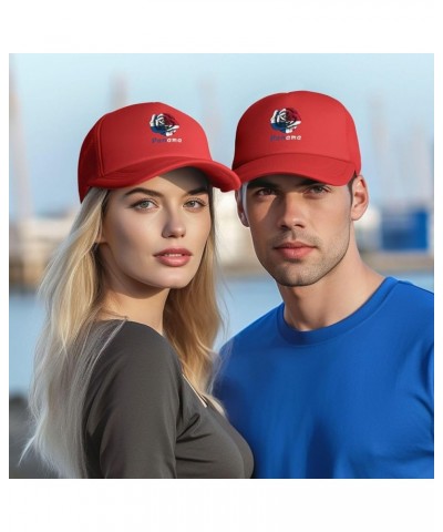 Trucker Hat Mesh Baseball Cap Adjustable Dad Hat Unisex Red $8.56 Baseball Caps