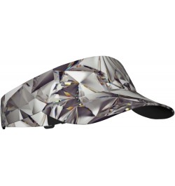 Galaxy Sport Sun Visor Hats Adjustable Empty Top Baseball Cap Cotton Ball Caps for Women and Men Glitter Abstract Diamond Cry...