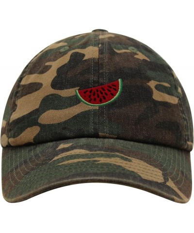 Watermelon Premium Dad Hat Embroidered Baseball Cap Farmers Organic Green Camo $12.49 Baseball Caps