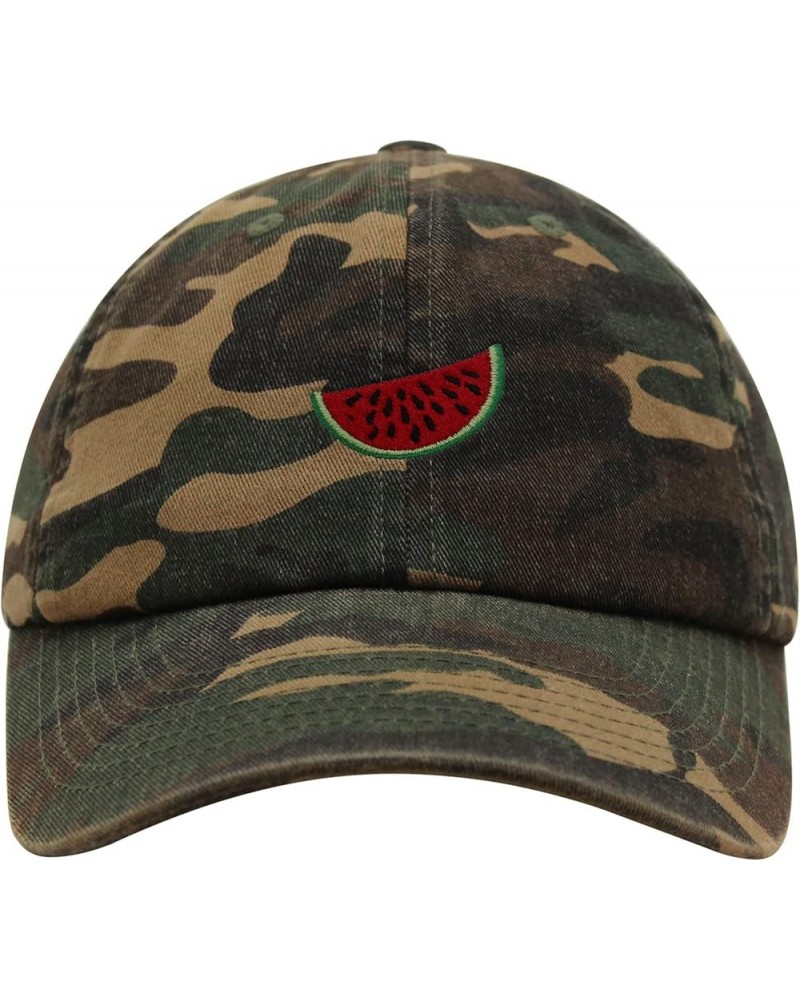 Watermelon Premium Dad Hat Embroidered Baseball Cap Farmers Organic Green Camo $12.49 Baseball Caps