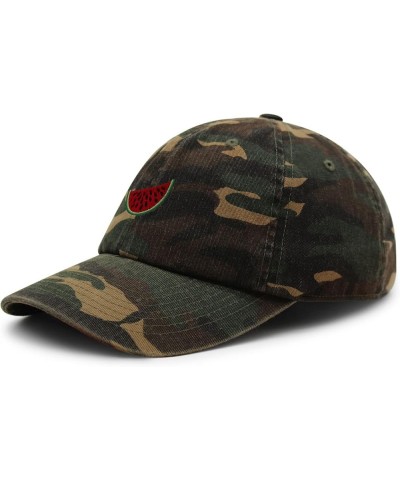 Watermelon Premium Dad Hat Embroidered Baseball Cap Farmers Organic Green Camo $12.49 Baseball Caps