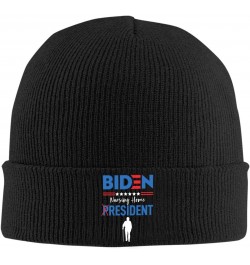 Joe Biden Nursing Home Resident Wall Flag Cozy Winter Essential: Hand-Knitted Hat Ultimate Warmth Black $13.92 Skullies & Bea...