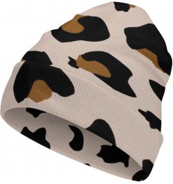 Leopard Beanie Hat Winter Full Print Knitted Hat Soft Comfortable Cap Headwear Casual Women Men Style-12 $10.35 Skullies & Be...