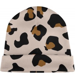 Leopard Beanie Hat Winter Full Print Knitted Hat Soft Comfortable Cap Headwear Casual Women Men Style-12 $10.35 Skullies & Be...