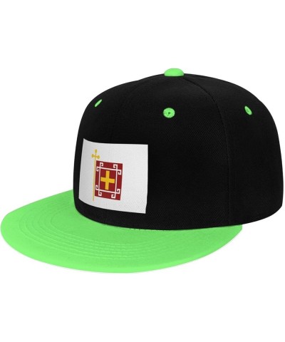 Flag of Sarakatsani Snapback Hat for Men Women Baseball Cap Trucker Flat Bill Hats Dad Caps Green $14.30 Baseball Caps