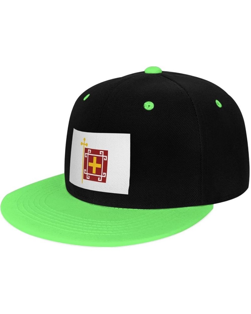 Flag of Sarakatsani Snapback Hat for Men Women Baseball Cap Trucker Flat Bill Hats Dad Caps Green $14.30 Baseball Caps