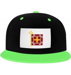 Flag of Sarakatsani Snapback Hat for Men Women Baseball Cap Trucker Flat Bill Hats Dad Caps Green $14.30 Baseball Caps