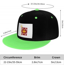 Flag of Sarakatsani Snapback Hat for Men Women Baseball Cap Trucker Flat Bill Hats Dad Caps Green $14.30 Baseball Caps