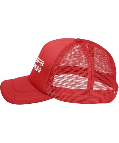 Life is Better with Dogs Hat Trucker Mesh Baseball Cap Men Women Red $11.33 Baseball Caps