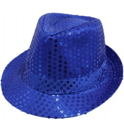 Mardi Gras Sequin Fedora Hats Party Hats,Western Sequin Fabric Fedora Hat for Men Cosplay Costume Party Accessory Blue $7.53 ...