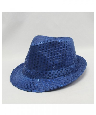 Mardi Gras Sequin Fedora Hats Party Hats,Western Sequin Fabric Fedora Hat for Men Cosplay Costume Party Accessory Blue $7.53 ...