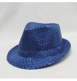 Mardi Gras Sequin Fedora Hats Party Hats,Western Sequin Fabric Fedora Hat for Men Cosplay Costume Party Accessory Blue $7.53 ...