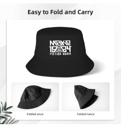 1984 Fiction Again Bucket Hat for Women Men Funny Fisherman Cap Packable Balck Summer Sun Hat Black $9.08 Bucket Hats