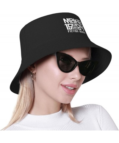 1984 Fiction Again Bucket Hat for Women Men Funny Fisherman Cap Packable Balck Summer Sun Hat Black $9.08 Bucket Hats