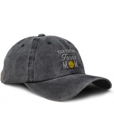 Custom Soft Washed Baseball Cap Tennis Mom Mom Cotton Dad Hats for Men & Women Black Personalized Text Here $17.69 Baseball Caps