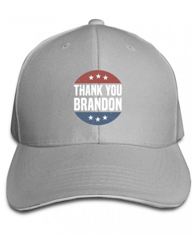 Thank You Brandon Hat I Love Brandon Baseball Caps Men Women Black Ball Hat Adjustable Trucker Hat Gray $10.49 Baseball Caps