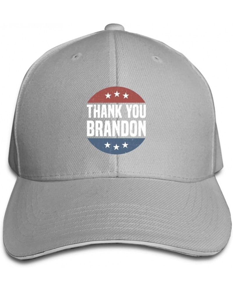 Thank You Brandon Hat I Love Brandon Baseball Caps Men Women Black Ball Hat Adjustable Trucker Hat Gray $10.49 Baseball Caps