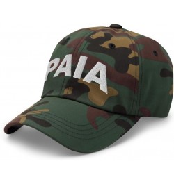 Paia Hawaii Hat Paia Cap Embroidered Dad Hat Adjustable Strap Closure Unisex Green Camo $19.60 Baseball Caps