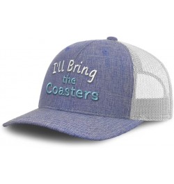 Trucker Baseball Cap I'll Bring The Coasters Cotton Dad Hats for Men & Women Heather Blue White $12.18 Baseball Caps