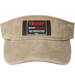 Trump 2024 Take America Back Sun Hat Sun Visor Hats for Women Men Baseball Cap Golf Hats Natural $10.18 Visors