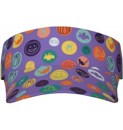 Unisex Visor Hat for Men and Women Halloween with Cats Hats Pumpkins Adjustable Sun Golf Caps BBQ Hats $12.15 Visors