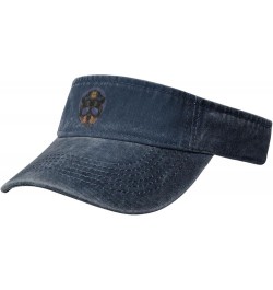 Rottweiler Police Sun Visor Hats for Women Men Adjustable Sports Sun Hats Cotton Golf Cap Navy Blue $12.63 Visors