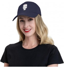 Cute Marshmallow Baseball Cap for Men Women Dad Hat Classic Adjustable Golf Hats Navy Blue $11.85 Baseball Caps