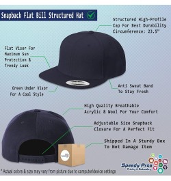 Snapback Hats for Men & Women Dog Mom Dogs Acrylic Flat Bill Baseball Cap Navy Design Only $17.84 Baseball Caps