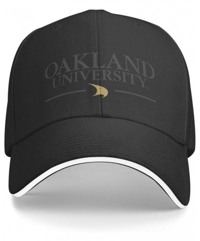 Oakland University-Logo Unisex Classic Hat Adjustable Fashion Casquette for Men Women Black $8.42 Baseball Caps