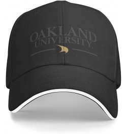 Oakland University-Logo Unisex Classic Hat Adjustable Fashion Casquette for Men Women Black $8.42 Baseball Caps