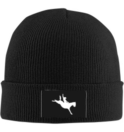 Cowboy Horse Rider Knit Cap Men Women Winter Warm Knit Beanie Black Black $12.81 Skullies & Beanies