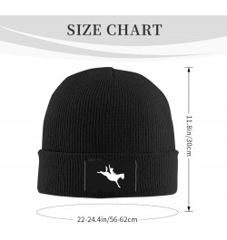 Cowboy Horse Rider Knit Cap Men Women Winter Warm Knit Beanie Black Black $12.81 Skullies & Beanies