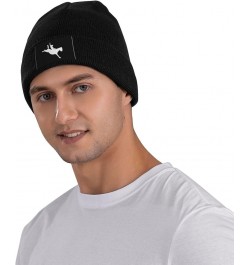 Cowboy Horse Rider Knit Cap Men Women Winter Warm Knit Beanie Black Black $12.81 Skullies & Beanies