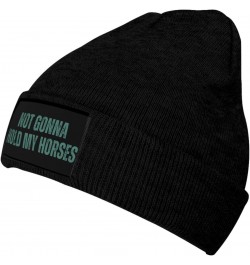 Not Gonna Hold My Horses Winter Cap for Men Women Warm Knit Hat Beanie Fashion Hat Black $10.55 Skullies & Beanies