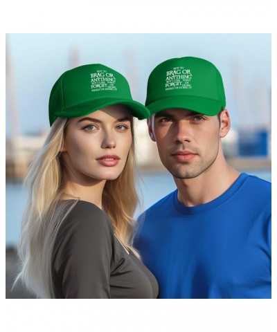 Unisex Baseball Cap Adjustable Not to Brag Or Anything Mesh Trucker Cap Low Profile Dad Hat Green $11.79 Baseball Caps