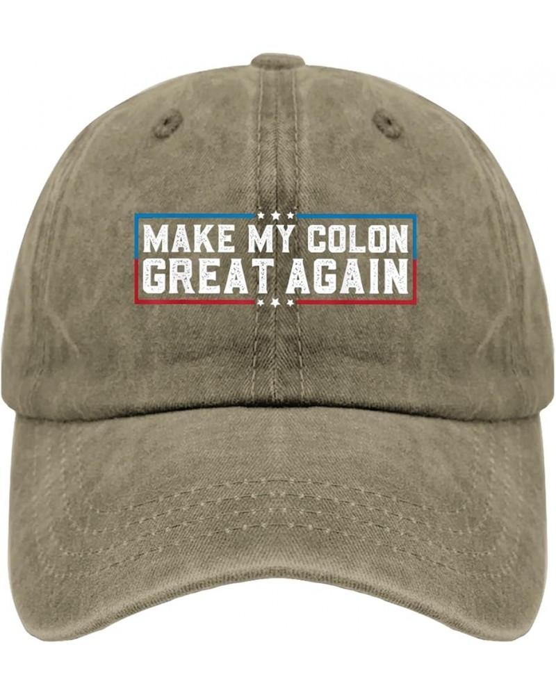 Make My Colon Great Again Hat Funny Hats for Womens Mens Pigment Black Vintage Hat Sun Hat Vintage Hats Pigment Khaki $11.26 ...