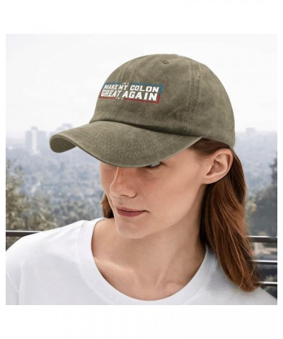 Make My Colon Great Again Hat Funny Hats for Womens Mens Pigment Black Vintage Hat Sun Hat Vintage Hats Pigment Khaki $11.26 ...