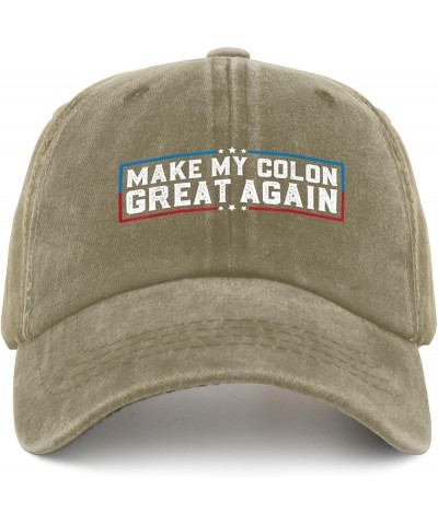 Make My Colon Great Again Hat Funny Hats for Womens Mens Pigment Black Vintage Hat Sun Hat Vintage Hats Pigment Khaki $11.26 ...