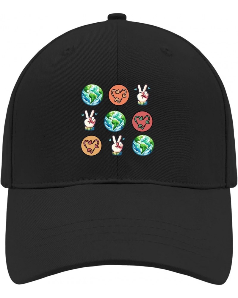 Earth Day Hat Hunting Hat AllBlack Hat for Women Gifts for Him Outdoor Cap $11.19 Sun Hats