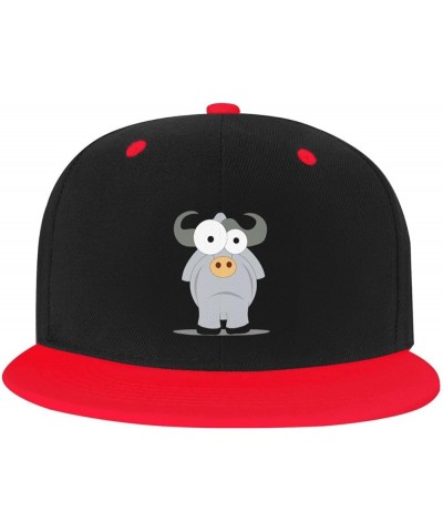 Cute Cow Baseball Cap for Men Women Snapback Hat Adjustable Flat Bill Hats Red $13.84 Baseball Caps