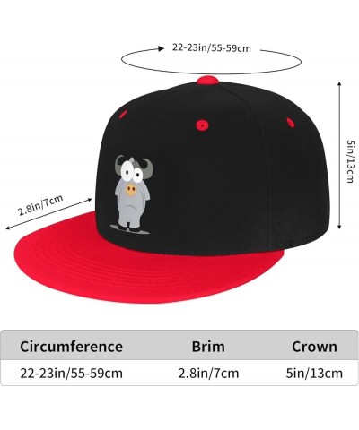 Cute Cow Baseball Cap for Men Women Snapback Hat Adjustable Flat Bill Hats Red $13.84 Baseball Caps