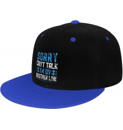 Sorry Can t Talk I m On Another Line Snapback Hat for Men Women Baseball Cap Trucker Flat Bill Hats Dad Caps Blue $9.94 Baseb...