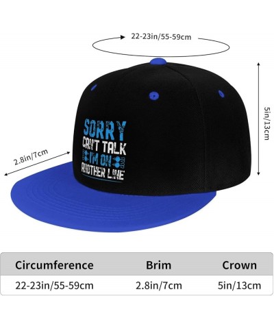 Sorry Can t Talk I m On Another Line Snapback Hat for Men Women Baseball Cap Trucker Flat Bill Hats Dad Caps Blue $9.94 Baseb...