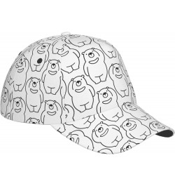 Cute Dog Baseball Cap Men Women - Classic Adjustable Plain Hat Cute Bear27 $23.42 Baseball Caps