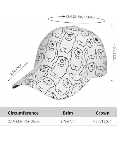 Cute Dog Baseball Cap Men Women - Classic Adjustable Plain Hat Cute Bear27 $23.42 Baseball Caps