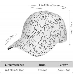 Cute Dog Baseball Cap Men Women - Classic Adjustable Plain Hat Cute Bear27 $23.42 Baseball Caps