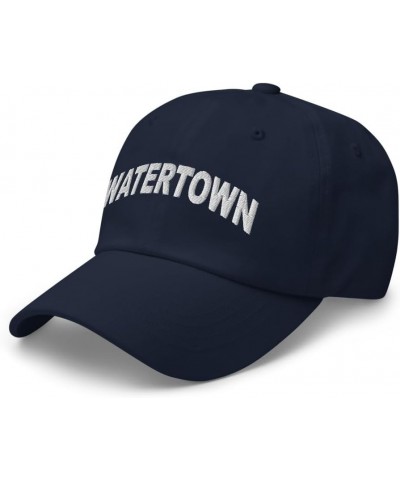 Watertown Wisconsin Hat Watertown WI Cap Embroidered Dad Hat Adjustable Strap Closure Unisex Navy $22.79 Baseball Caps